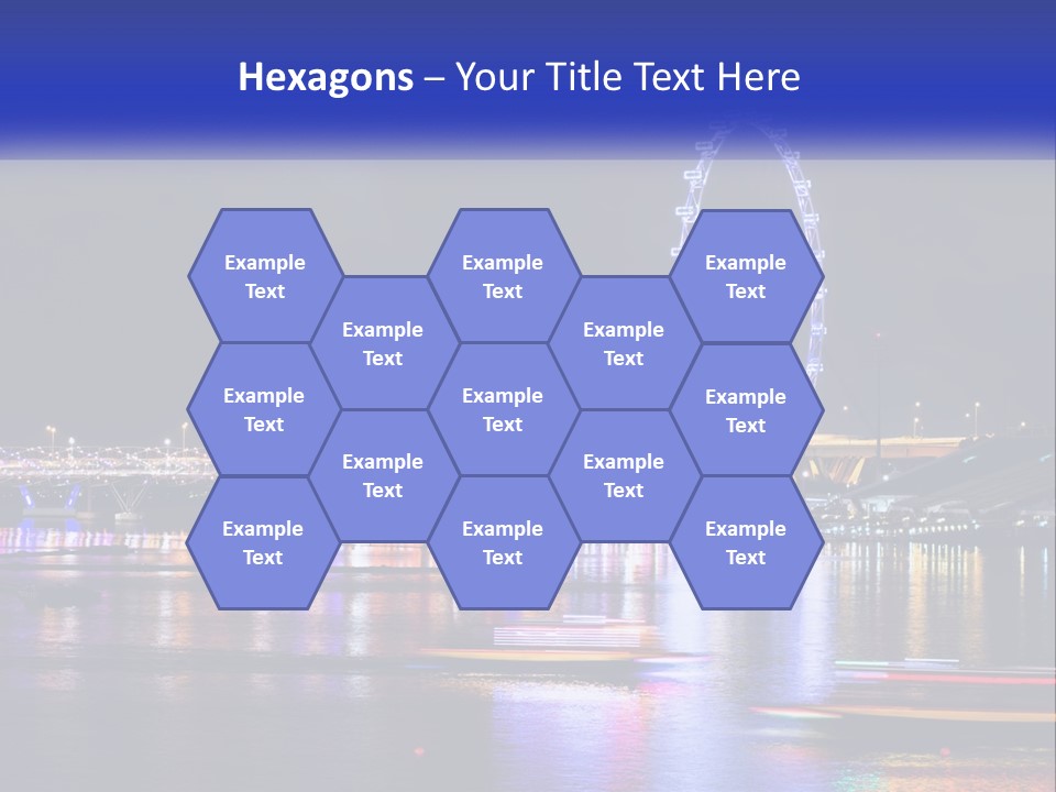 A Large Ferris Wheel In The Middle Of A Body Of Water PowerPoint Template