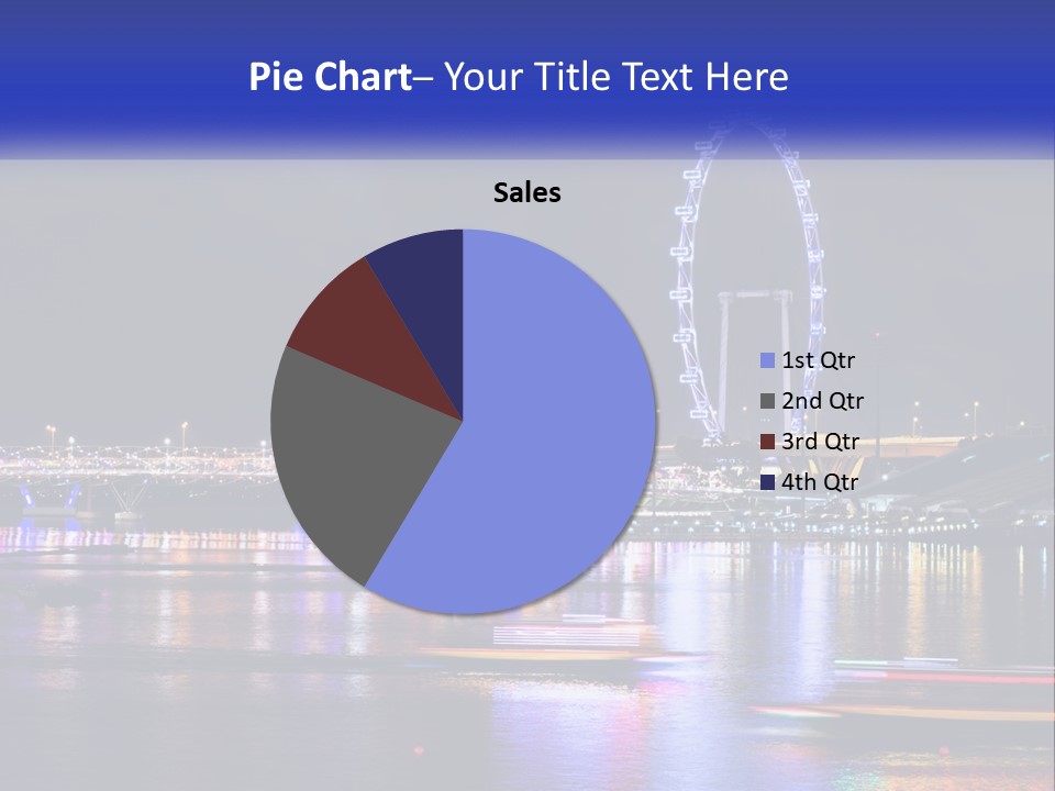 A Large Ferris Wheel In The Middle Of A Body Of Water PowerPoint Template