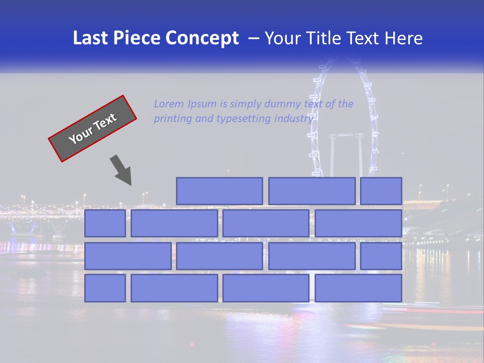 A Large Ferris Wheel In The Middle Of A Body Of Water PowerPoint Template