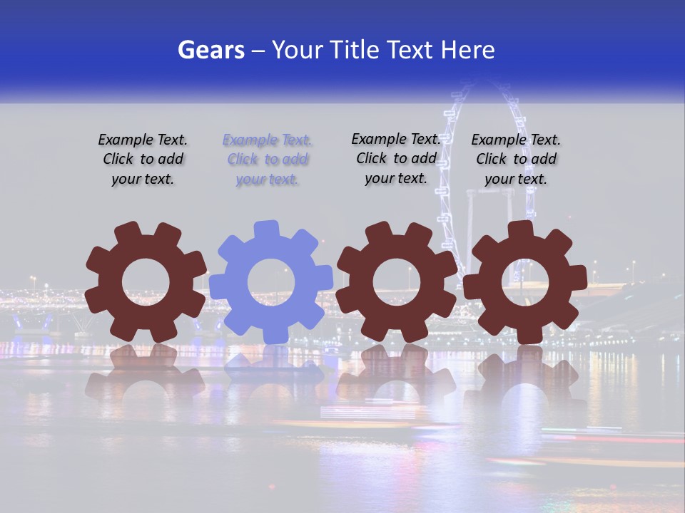 A Large Ferris Wheel In The Middle Of A Body Of Water PowerPoint Template