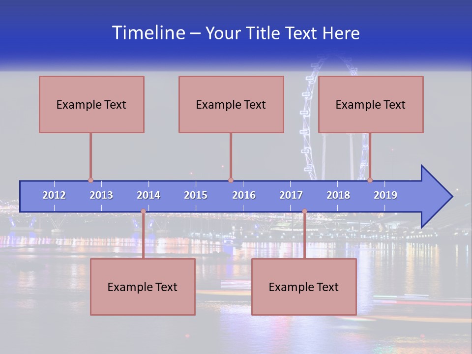 A Large Ferris Wheel In The Middle Of A Body Of Water PowerPoint Template