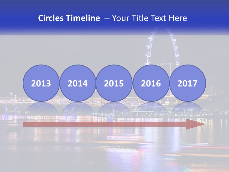 A Large Ferris Wheel In The Middle Of A Body Of Water PowerPoint Template