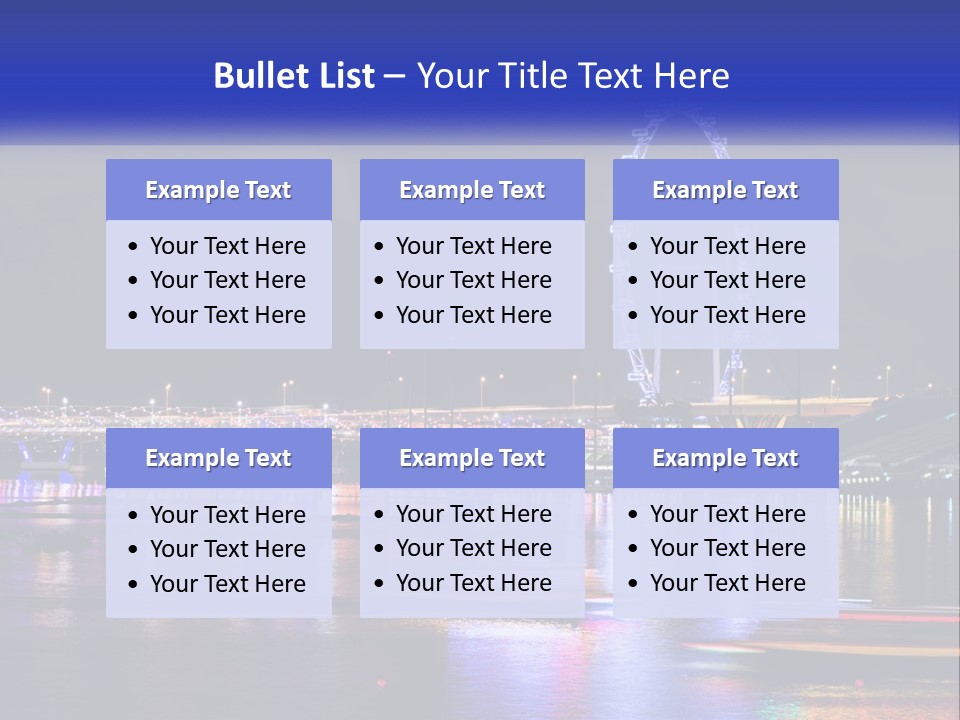 A Large Ferris Wheel In The Middle Of A Body Of Water PowerPoint Template