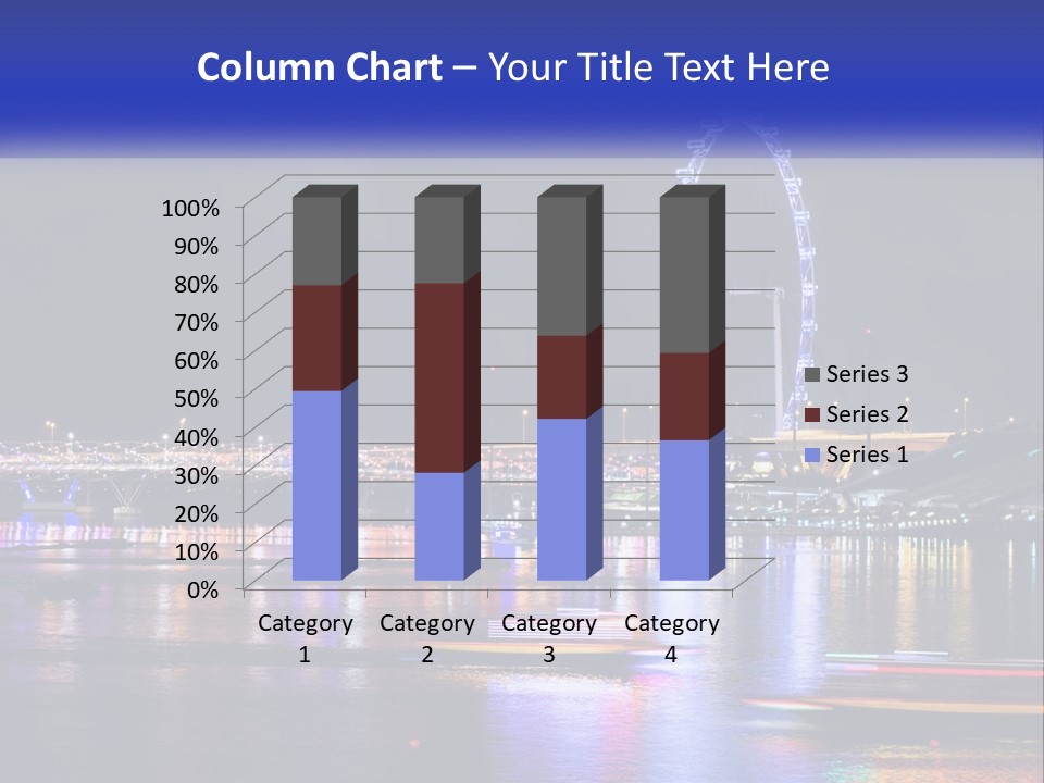 A Large Ferris Wheel In The Middle Of A Body Of Water PowerPoint Template