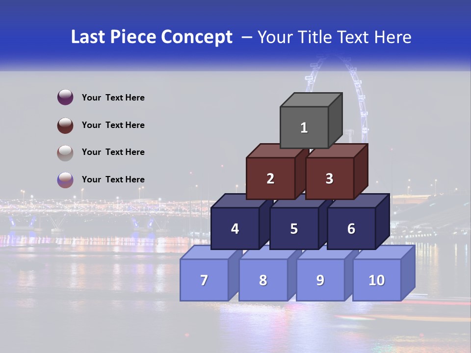 A Large Ferris Wheel In The Middle Of A Body Of Water PowerPoint Template