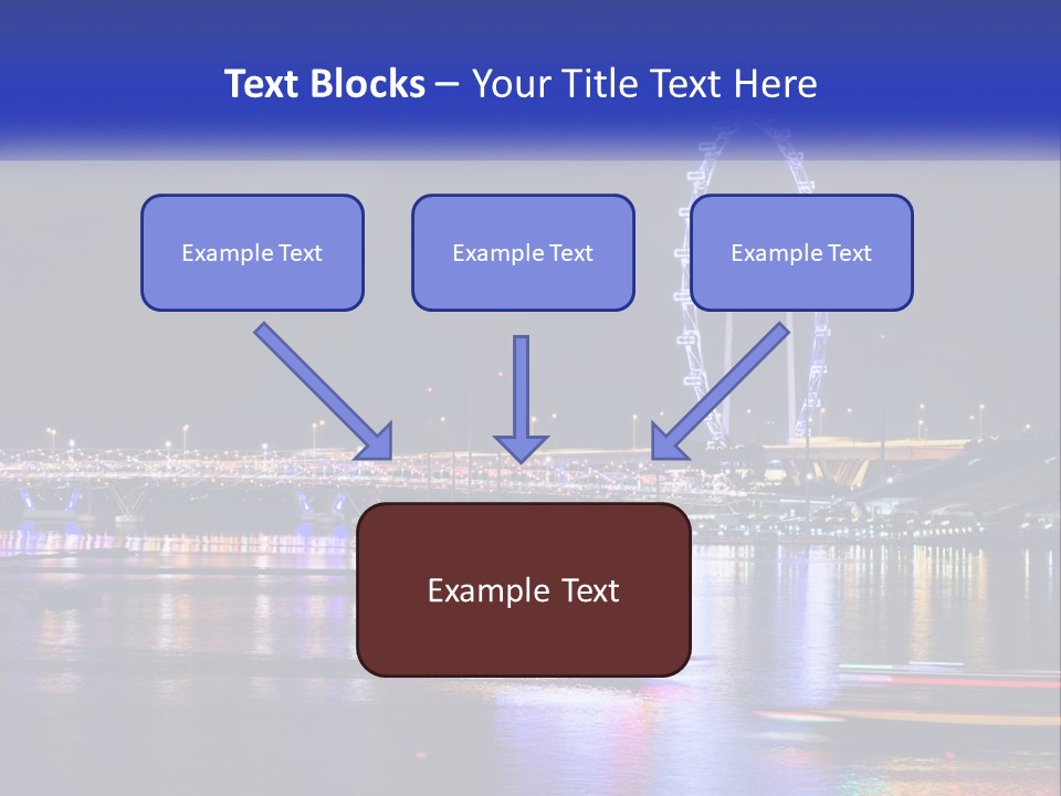 A Large Ferris Wheel In The Middle Of A Body Of Water PowerPoint Template