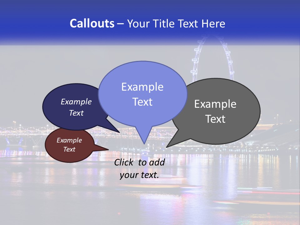 A Large Ferris Wheel In The Middle Of A Body Of Water PowerPoint Template