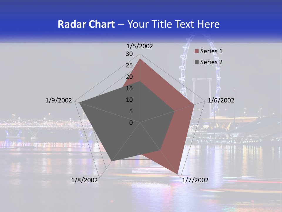 A Large Ferris Wheel In The Middle Of A Body Of Water PowerPoint Template