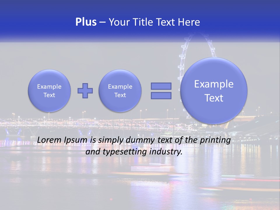 A Large Ferris Wheel In The Middle Of A Body Of Water PowerPoint Template