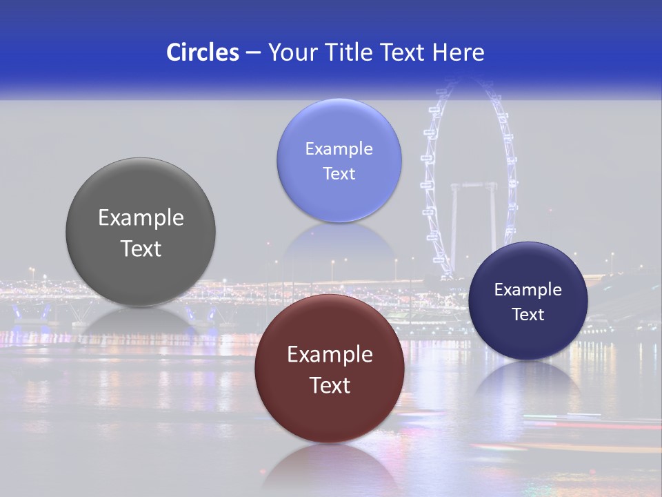 A Large Ferris Wheel In The Middle Of A Body Of Water PowerPoint Template