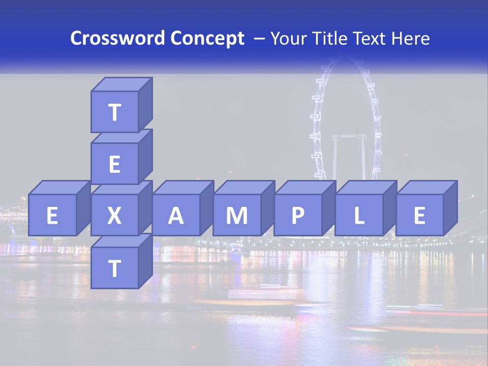 A Large Ferris Wheel In The Middle Of A Body Of Water PowerPoint Template