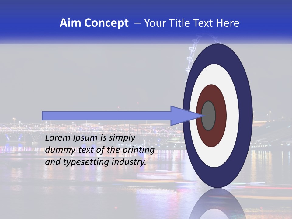 A Large Ferris Wheel In The Middle Of A Body Of Water PowerPoint Template