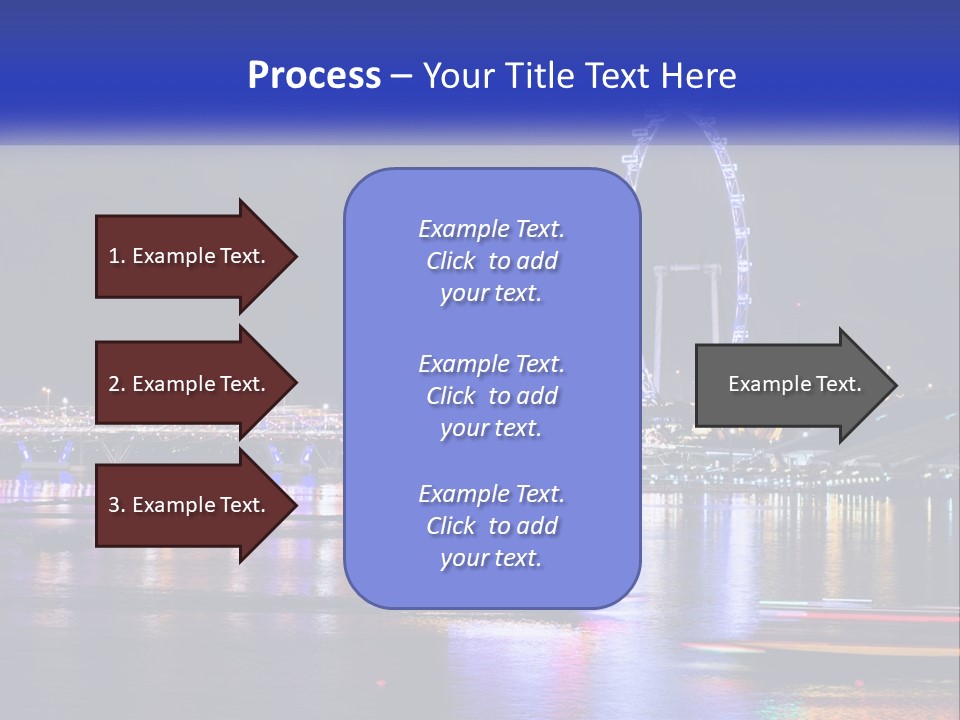 A Large Ferris Wheel In The Middle Of A Body Of Water PowerPoint Template