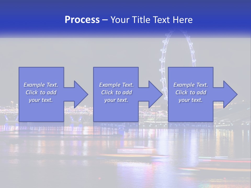 A Large Ferris Wheel In The Middle Of A Body Of Water PowerPoint Template