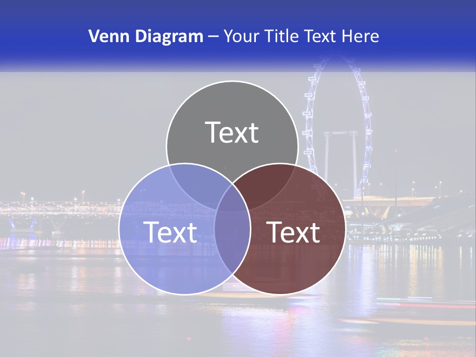 A Large Ferris Wheel In The Middle Of A Body Of Water PowerPoint Template