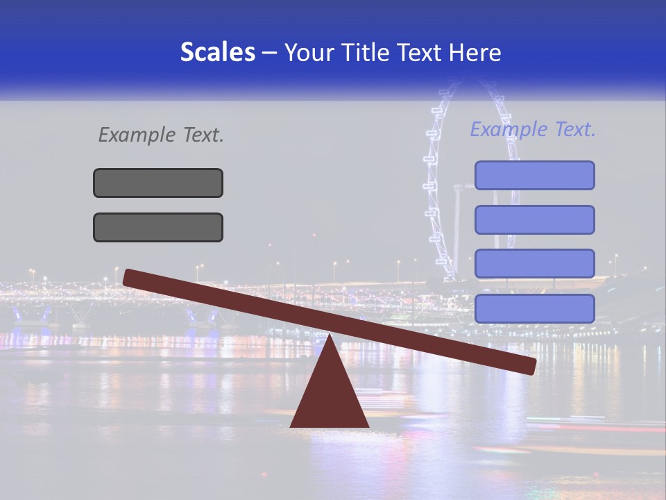 A Large Ferris Wheel In The Middle Of A Body Of Water PowerPoint Template