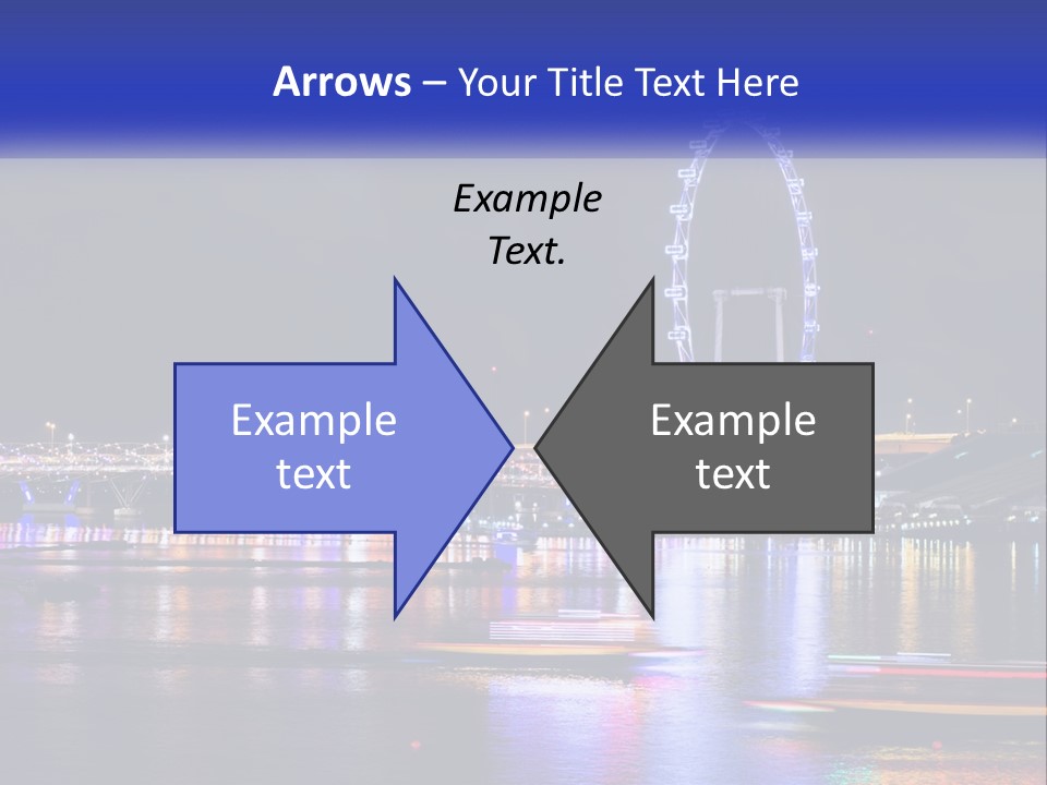 A Large Ferris Wheel In The Middle Of A Body Of Water PowerPoint Template