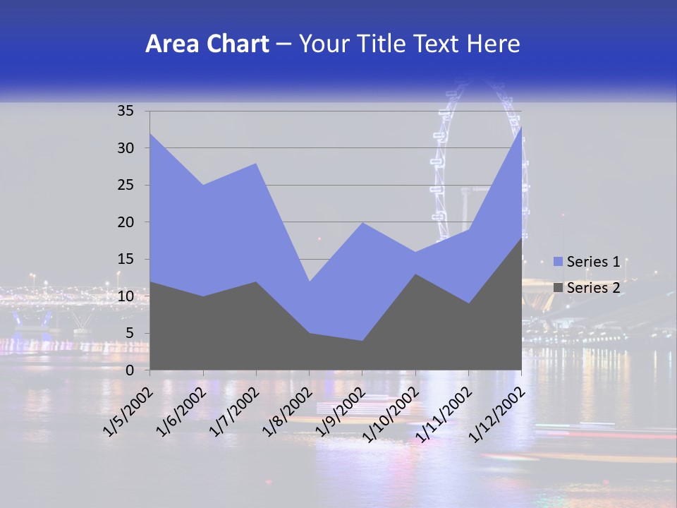 A Large Ferris Wheel In The Middle Of A Body Of Water PowerPoint Template