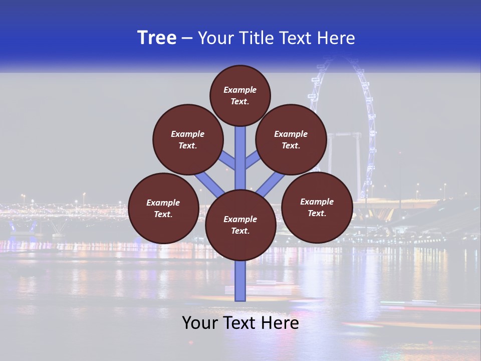 A Large Ferris Wheel In The Middle Of A Body Of Water PowerPoint Template