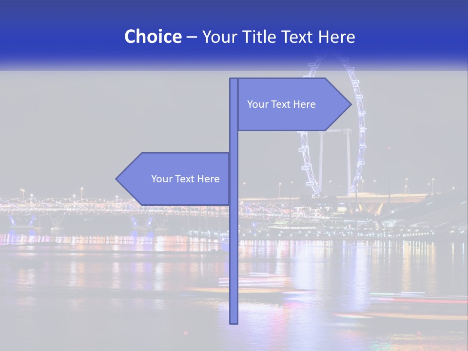 A Large Ferris Wheel In The Middle Of A Body Of Water PowerPoint Template