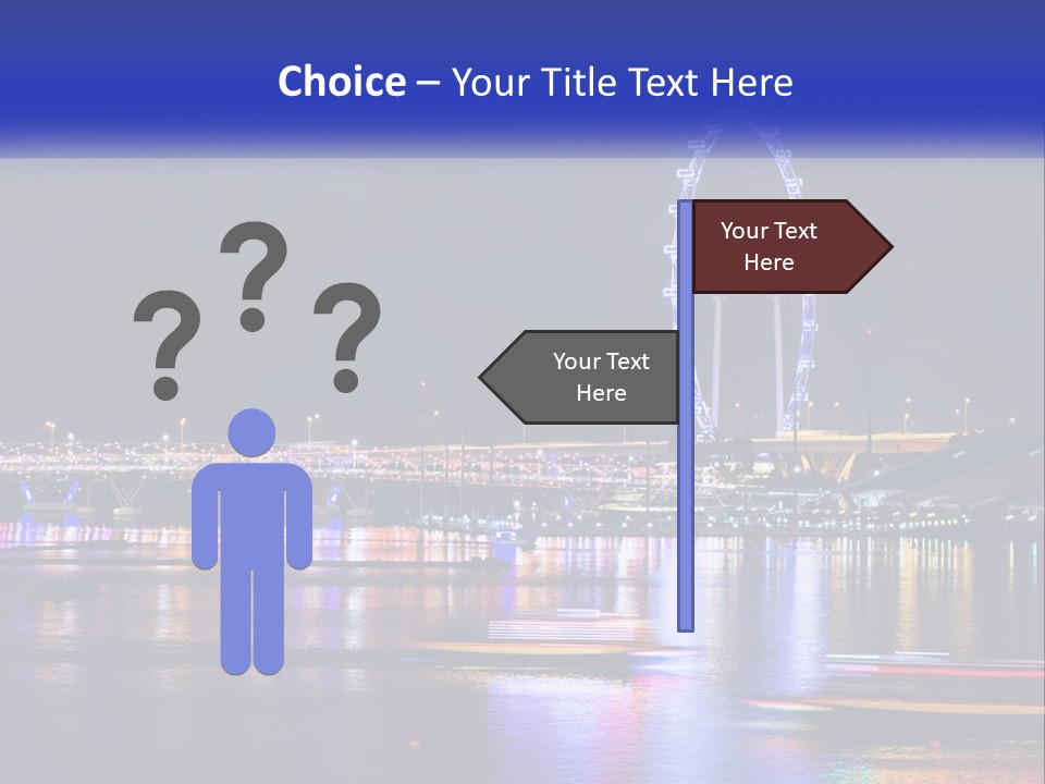 A Large Ferris Wheel In The Middle Of A Body Of Water PowerPoint Template