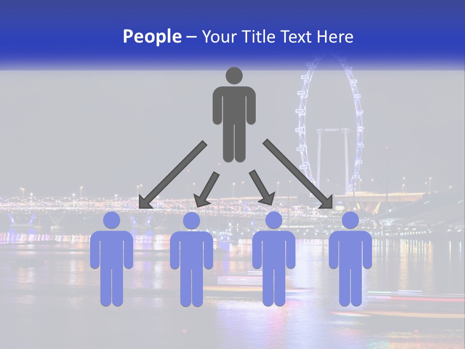 A Large Ferris Wheel In The Middle Of A Body Of Water PowerPoint Template