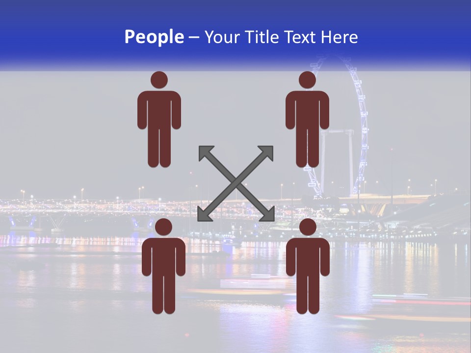 A Large Ferris Wheel In The Middle Of A Body Of Water PowerPoint Template