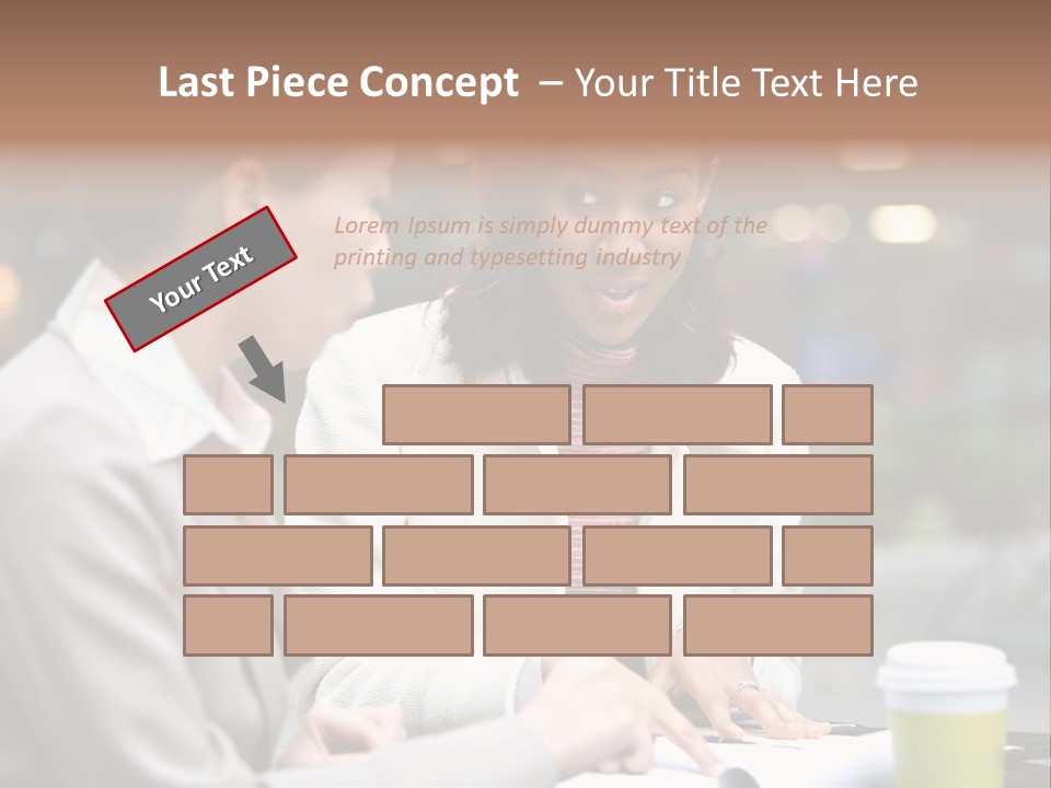 Two Women Sitting At A Table Talking To Each Other PowerPoint Template