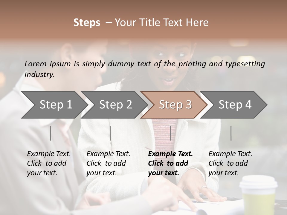 Two Women Sitting At A Table Talking To Each Other PowerPoint Template