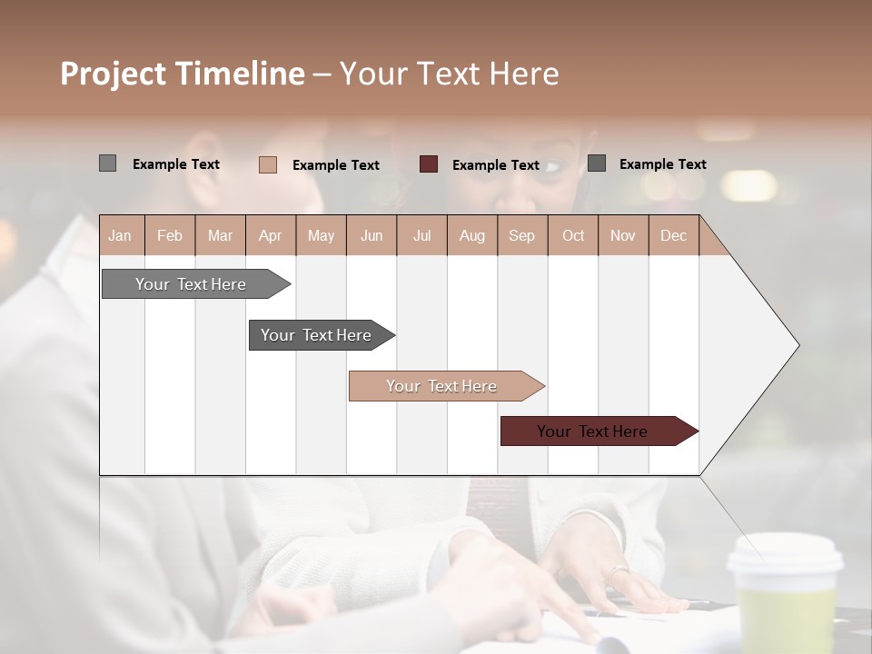 Two Women Sitting At A Table Talking To Each Other PowerPoint Template