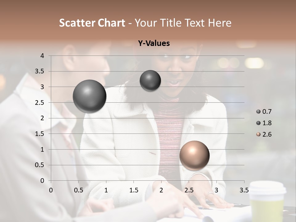 Two Women Sitting At A Table Talking To Each Other PowerPoint Template