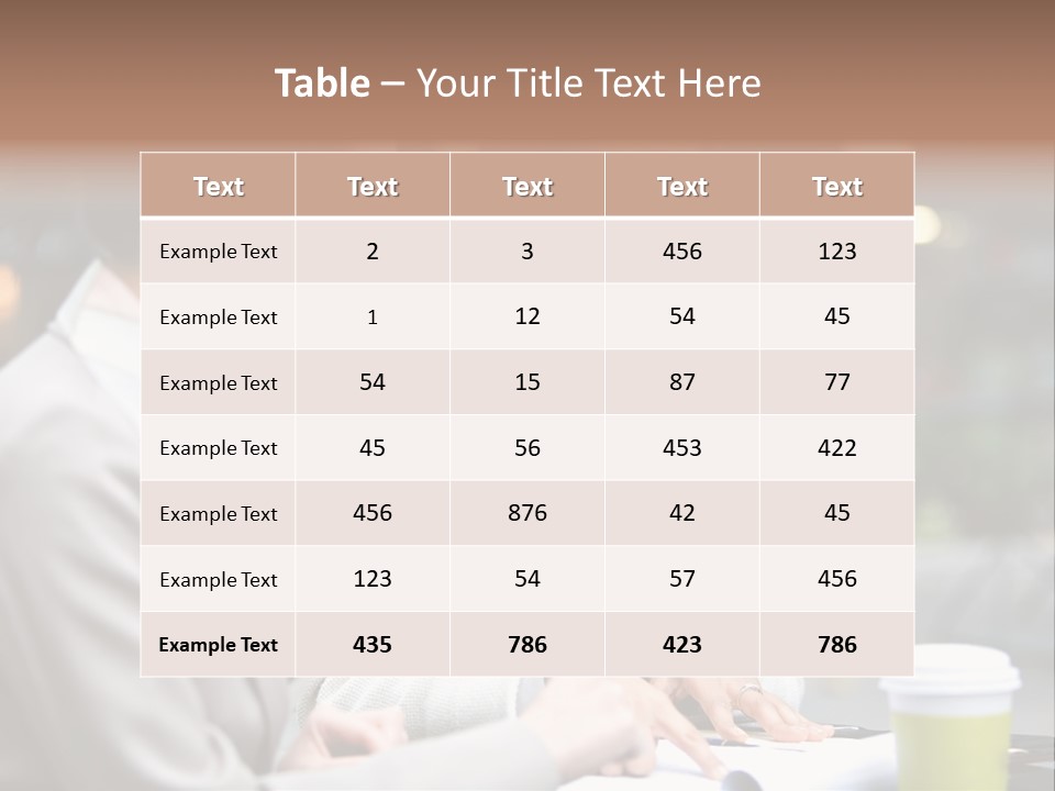 Two Women Sitting At A Table Talking To Each Other PowerPoint Template