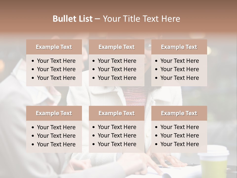Two Women Sitting At A Table Talking To Each Other PowerPoint Template