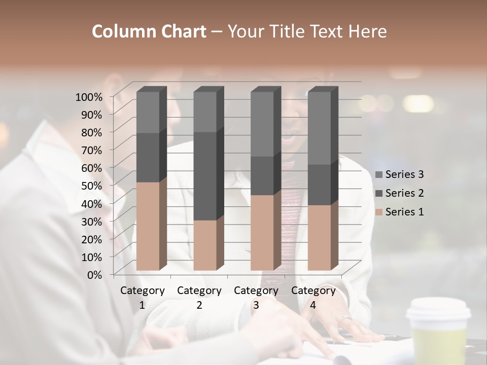 Two Women Sitting At A Table Talking To Each Other PowerPoint Template