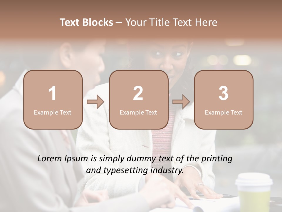 Two Women Sitting At A Table Talking To Each Other PowerPoint Template