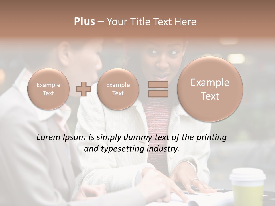 Two Women Sitting At A Table Talking To Each Other PowerPoint Template