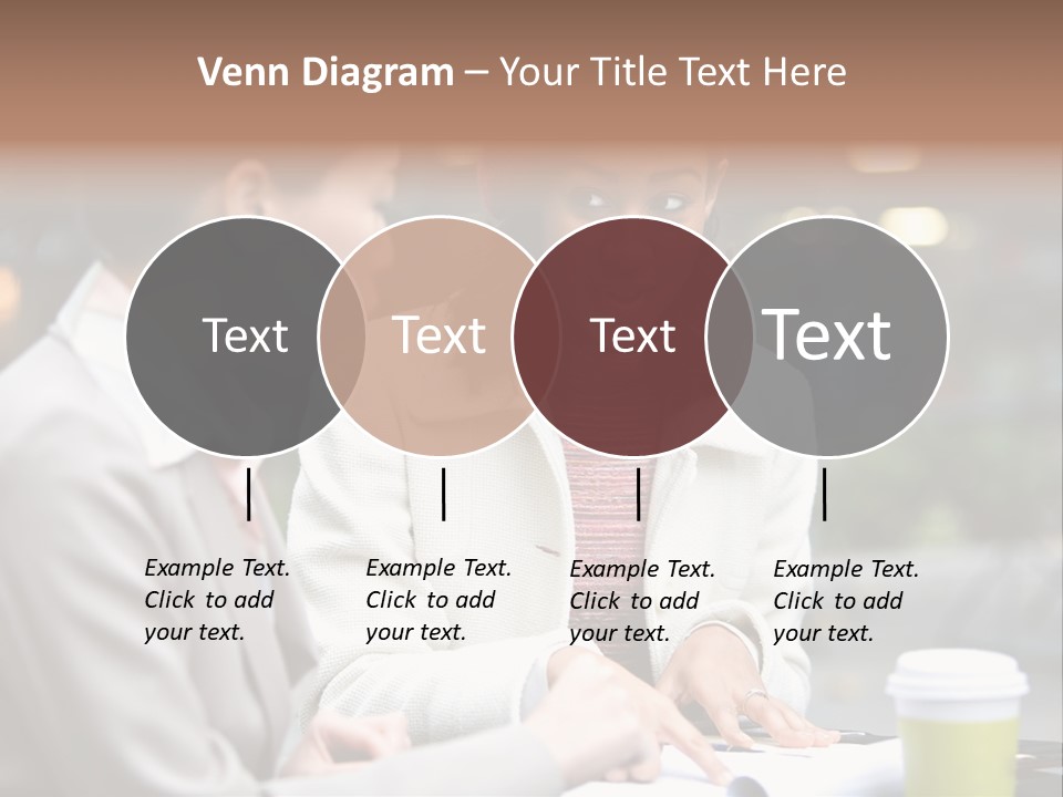 Two Women Sitting At A Table Talking To Each Other PowerPoint Template