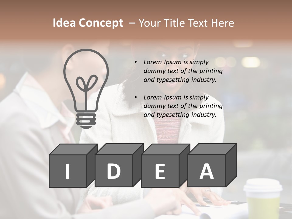 Two Women Sitting At A Table Talking To Each Other PowerPoint Template