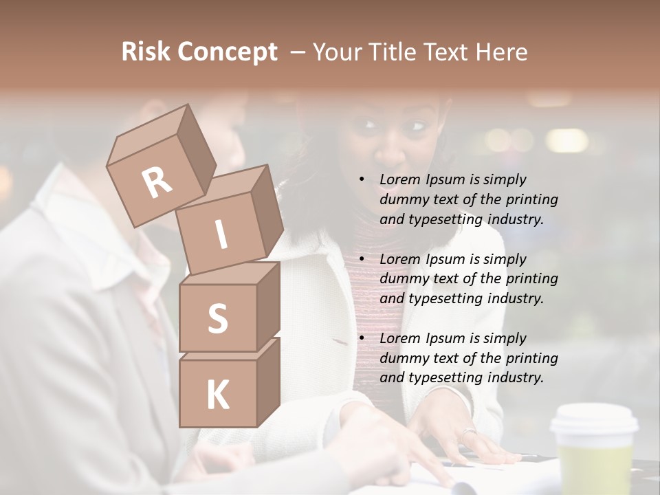 Two Women Sitting At A Table Talking To Each Other PowerPoint Template