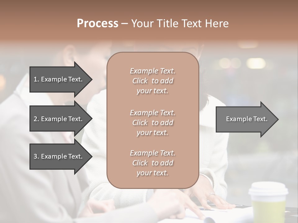 Two Women Sitting At A Table Talking To Each Other PowerPoint Template