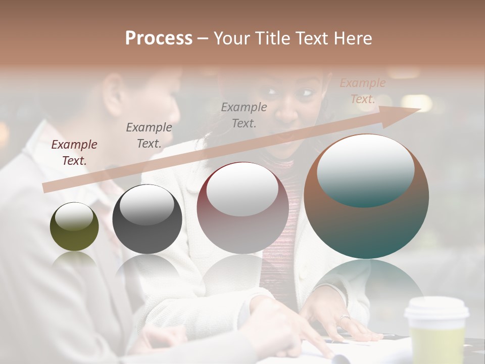 Two Women Sitting At A Table Talking To Each Other PowerPoint Template