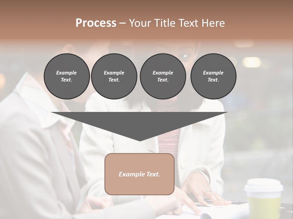 Two Women Sitting At A Table Talking To Each Other PowerPoint Template
