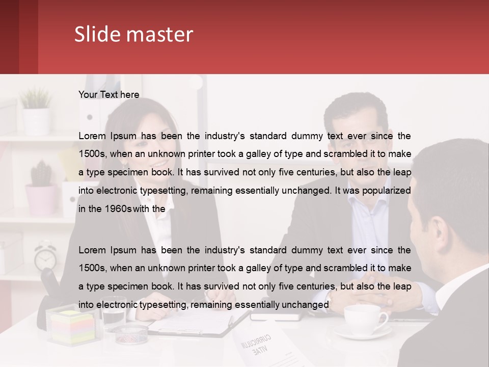 A Group Of People Sitting Around A Table Talking PowerPoint Template