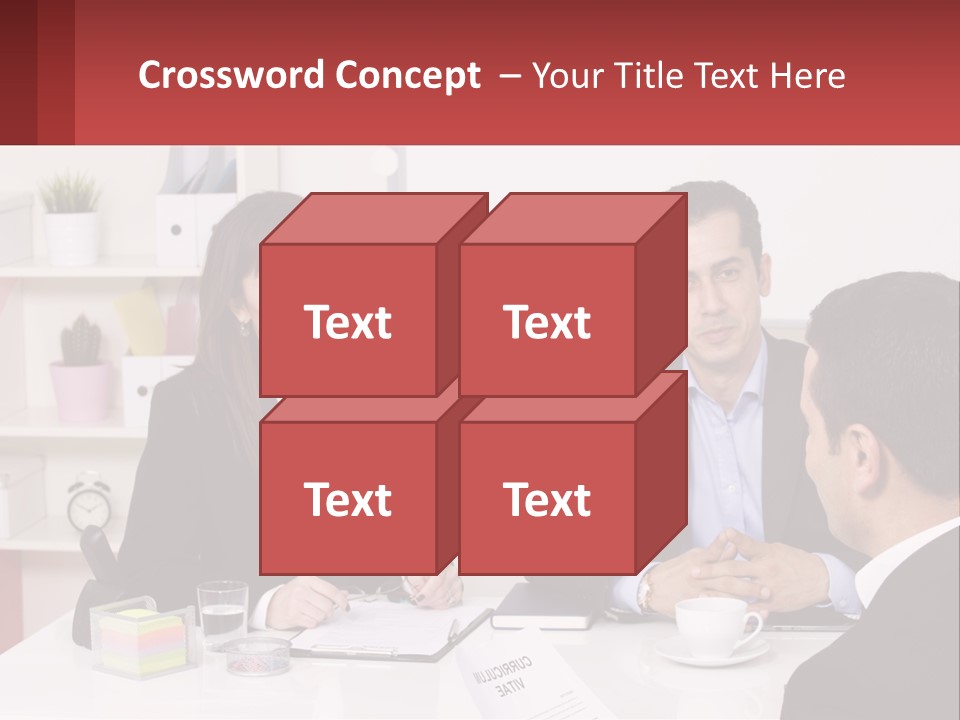 A Group Of People Sitting Around A Table Talking PowerPoint Template