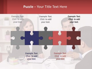 A Group Of People Sitting Around A Table Talking PowerPoint Template