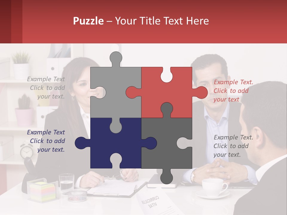 A Group Of People Sitting Around A Table Talking PowerPoint Template