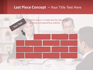 A Group Of People Sitting Around A Table Talking PowerPoint Template
