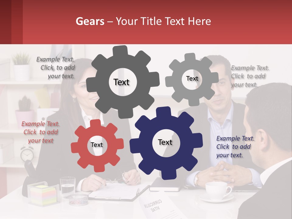 A Group Of People Sitting Around A Table Talking PowerPoint Template