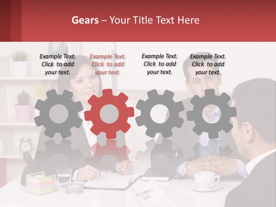 A Group Of People Sitting Around A Table Talking PowerPoint Template