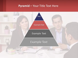 A Group Of People Sitting Around A Table Talking PowerPoint Template